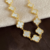 Pulseira Trevo Ouro 18k Madrepérola Modelo Virginia Banhado