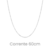 Corrente Veneziana Banhada a Prata 60cm Elegância Qualidade - comprar online