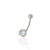 PIERCING UMBIGO CORAÇÃO ESTRELA PEDRA AÇO CIRURGICO ZIRCONIA