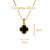 Conjunto Trevo Ouro 18k Preto Modelo Virginia Banhado Moda - loja online