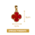 Pingente Trevo Ouro 18k Vermelho Modelo Virginia Banhado - loja online