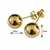 Brinco de bola Grande banhado ouro 18k clássico bolota 12mm