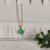 Imagem do Corrente Trevo Ouro 18k Verde Modelo Virginia Banhado Moda