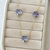 Conjunto de coração de cristal 10mm Lilás banhado a ouro 18k - Morganitte Joias