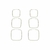 Trio de brincos argola quadrada prata legítima 925 3 furos - comprar online