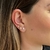 Trio brincos zircônia coração banhado a ouro 18k - comprar online