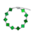 Pulseira Prata 925 Trevo Verde Modelo Virginia Banhado Moda - comprar online