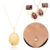 Colar com 2 Fotos Relicário oval arabesco ouro 18k banhado