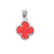 Pingente Prata 925 Trevo Vermelho Modelo Virginia Banhado Moda - comprar online