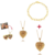 Kit Relicário coração luxo e Pulseira banhado ouro 18k