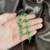 Pulseira Trevo Verde Ouro 18k Modelo Virginia Banhado Moda - Morganitte Joias