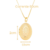 Colar Feminino Com 2 Fotos Relicário Oval arabesco dourado - comprar online