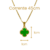 Conjunto Trevo Ouro 18k Verde Modelo Virginia Banhado Moda - loja online