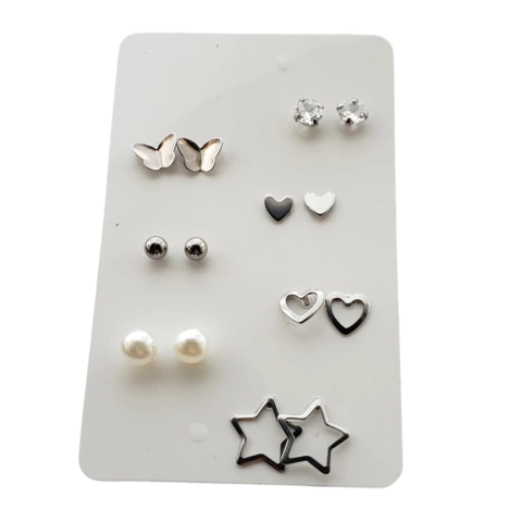 KIT BRINCO SEMANINHA AÇO CIRURGICO DIVERSOS SETE MODELO