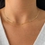 Corrente de bolinhas pequena ouro 18k 40cm chocker banhada - comprar online