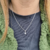Colar com ponto de luz banhado a prata 45cm delicada feminina - Morganitte Joias