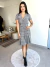 Vestido Xadrez Gola Blazer Tubinho com Pregas (Ressignificar) - comprar online
