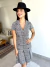 Vestido Xadrez Gola Blazer Tubinho com Pregas (Ressignificar)