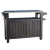 Bancada auxiliar e armário buffet marrom Keter, ideal para churrascos e eventos ao ar livre, piscina, terraço e jardim.