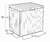 Mini baú de armazenamento City Box em plástico na cor marrom, pode ser usado com mesa de apoio, mesa lateral para facilitar o acesso a objetos do dia-a-dia