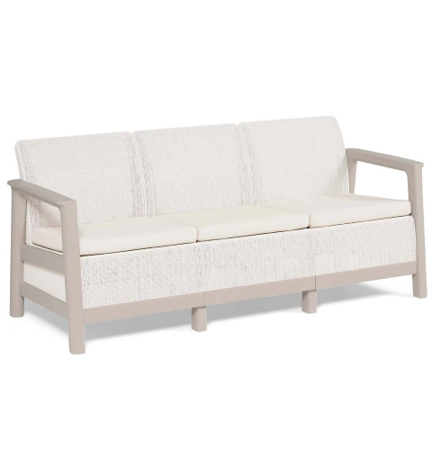 Poltrona de 3 Lugares Scandi Linea Soft Bege Keter