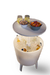 Cooler iluminado Keter para bebidas geladas e mesa para petiscos, ideal para áreas externas, presente, confraternizações e eventos ao ar livre.