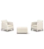Conjunto de Poltronas 2 Lugares Scandi Forma Soft Bege Keter