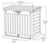 Depósito de jardim Store It Out Maxi Keter com espaço para dois contêineres de recicláveis, ideal para ambiente externo ou jardim.