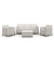 Conjunto de Poltronas 5 Lugares Scandi Forma Soft Bege Keter