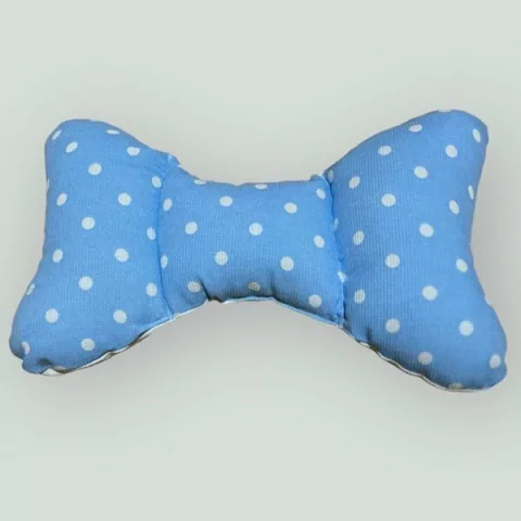 ALMOHADA HUESITO REVERSIBLE CELESTE - comprar online