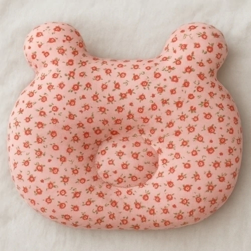 ALMOHADA BEBÉ REVERSIBLE ROSAS ROJAS