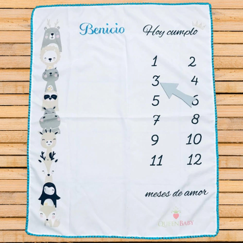 MANTA FOTOGRAFICA VERTICAL CON NOMBRE