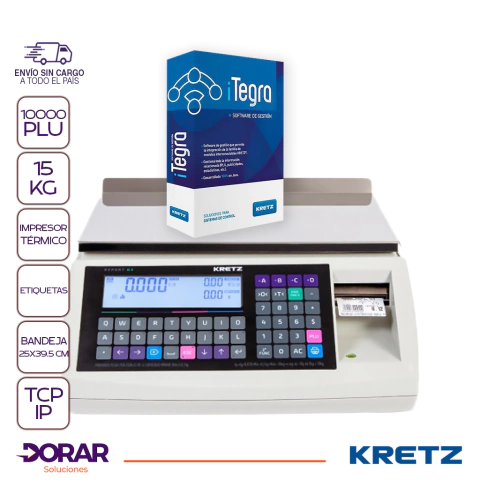 Balanza Kretz Report NX TCP/IP 15kg visor bajo