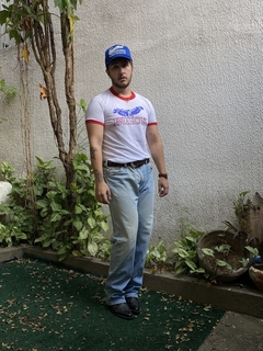 Camiseta Ringer Buick 80’s - G - Andino Vintage & Upcycle