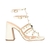 SANDÁLIA GLADIADORA TACHAS SALTO BLOCO ALTO BRANCO GELO - comprar online