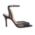 SANDÁLIA SALTO ALTO PEEP TOE MESH PRETO