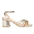 SANDÁLIA SALTO BLOCO TIRAS METALCOLOR DOURADO - comprar online
