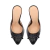 SANDÁLIA MULE PEEP TOE SALTO ALTO PRETA - Dona Santa
