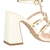 Imagem do SANDÁLIA GLADIADORA TACHAS SALTO BLOCO ALTO BRANCO GELO