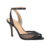 SANDÁLIA SALTO ALTO PEEP TOE MESH PRETO