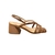 SANDÁLIA SALTO MÉDIA TIRAS TRIPLAS CARAMELO - comprar online