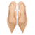 Imagem do SCARPIN SLINGBACK DE SALTO BAIXO EM COURO BEGE COM ENFEITE METÁLICO