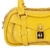 BOLSA PEQUENA EM COURO AMARELO HONEY COM CADEADO DECORATIVO