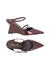 SCARPIN MULE EM VERNIZ CAFÉ SALTO ANABELA E DUAS TIRAS FINAS - comprar online