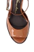 SANDÁLIA PEEP TOE EM VERNIZ CARAMELO E SALTO MÉDIO - loja online