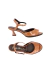 Imagem do SANDÁLIA PEEP TOE EM VERNIZ CARAMELO E SALTO MÉDIO