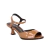 SANDÁLIA PEEP TOE EM VERNIZ CARAMELO E SALTO MÉDIO - comprar online
