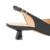 SCARPIN SLINGBACK DE SALTO BAIXO EM COURO PRETO COM ENFEITE METÁLICO - Dona Santa