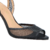 SANDÁLIA SALTO ALTO PEEP TOE MESH PRETO - Dona Santa