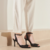 SANDÁLIA SALTO ALTO PEEP TOE MESH PRETO - comprar online